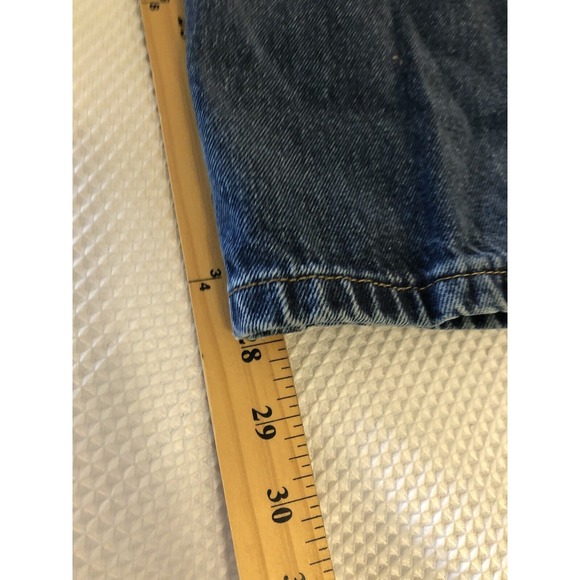 Carhartt Jeans Men 32x28 Blue Denim Rugged Flex Relaxed Fit Workwear Tag 34x32 - Picture 7 of 8